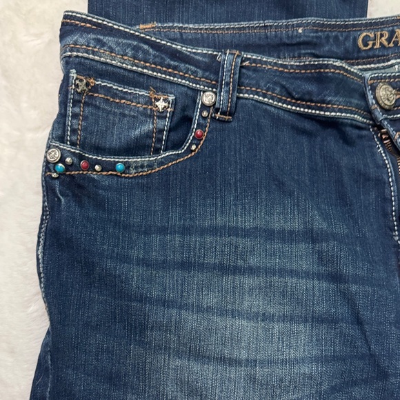 Grace in LA Embellished Boot Cut Jeans size 29 - Picture 9 of 16